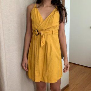 Wild Fable Yellow Romper with Belt detail